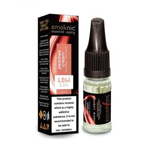 PEACHES & CREAM E LIQUID BY SMOKNIC 10ML 70VG