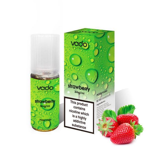 STRAWBERRY E LIQUID BY VADO 10ML- X10 X20 X50