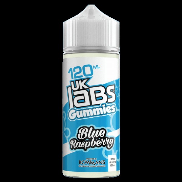 BLUE RASPBERRY E LIQUID BY UK LABS - GUMMIES 100ML...