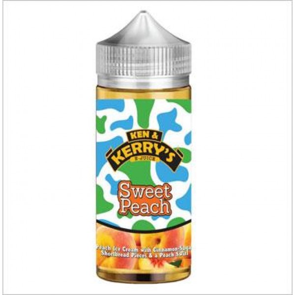 SWEET PEACH E LIQUID BY KEN & KERRYS 100ML 60V...