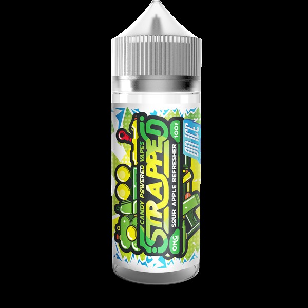 SOUR APPLE REFRESHER ON ICE E LIQUID BY STRAPPED 1...