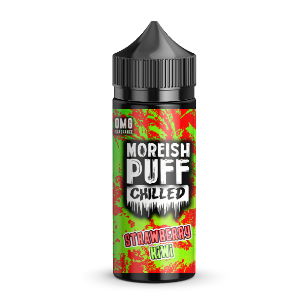 STRAWBERRY & KIWI E LIQUID BY MOREISH PUFF - CHILLED 100ML 70VG