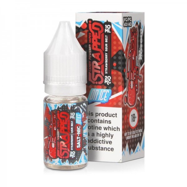 STRAWBERRY SOUR BELT ON ICE NICOTINE SALT E-LIQUID...