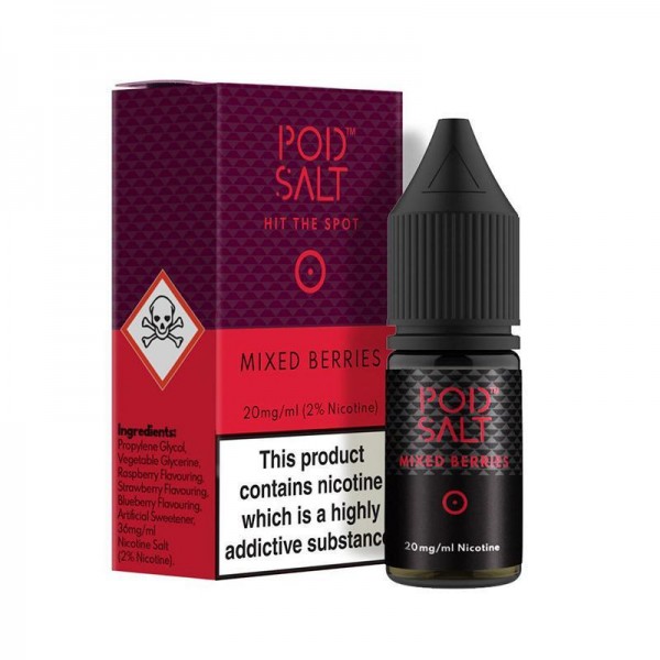 MIXED BERRIES NICOTINE SALT E-LIQUID BY POD SALT C...