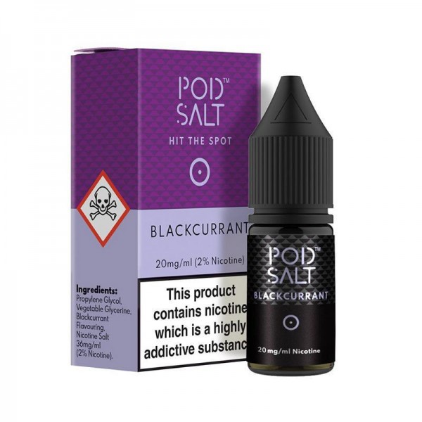 BLACKCURRANT NICOTINE SALT E-LIQUID BY POD SALT CO...