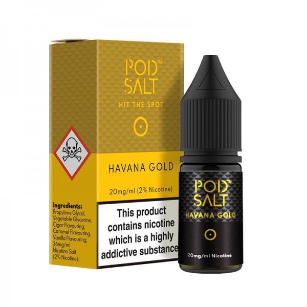 HAVANA GOLD NICOTINE SALT E-LIQUID BY POD SALT COR...