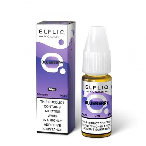 BLUEBERRY NICOTINE SALT E-LIQUID BY ELFLIQ - ELFBA...