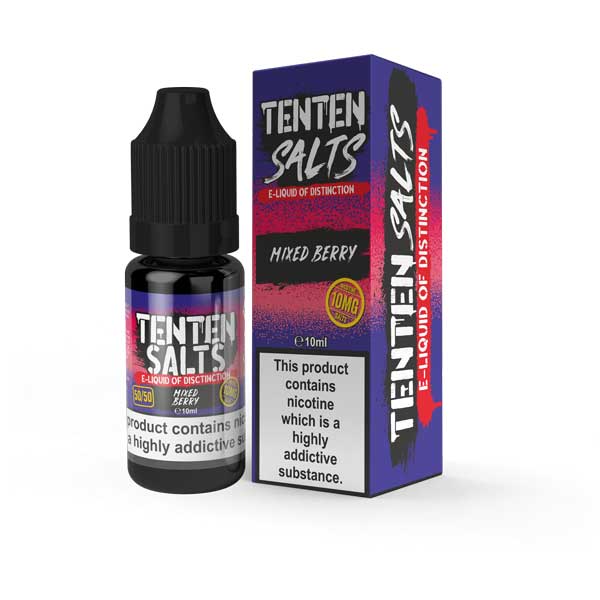 MIXED BERRIES NICOTINE SALT E-LIQUID BY TENTEN