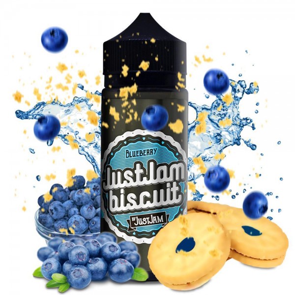 BLUEBERRY E LIQUID BY JUST JAM - BISCUIT 100ML 80V...