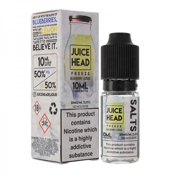 BLUEBERRY LEMON FREEZE NICOTINE SALT E-LIQUID BY JUICE HEAD SALTS