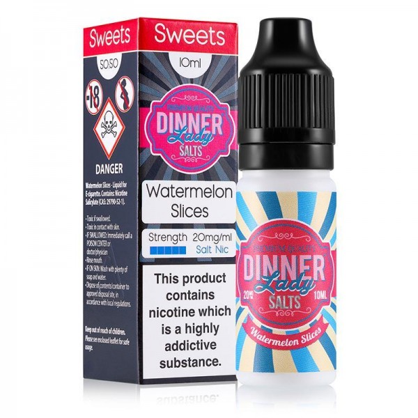 WATERMELON SLICES NICOTINE SALT E-LIQUID BY DINNER...