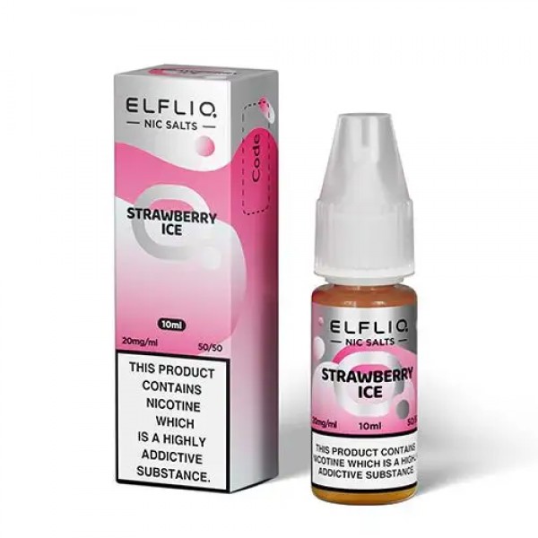 STRAWBERRY ICE NICOTINE SALT E-LIQUID BY ELFLIQ - ...