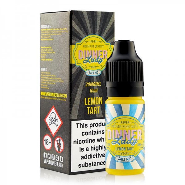 LEMON TART NICOTINE SALT E-LIQUID BY DINNER LADY S...