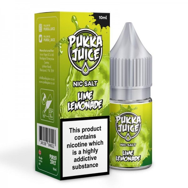 LIME LEMONADE BY PUKKA JUICE NIC SALT E-LIQUID