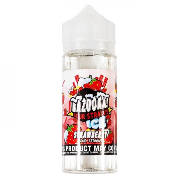 STRAWBERRY  ICE SOUR STRAWS E-LIQUID BY BAZOOKA 10...