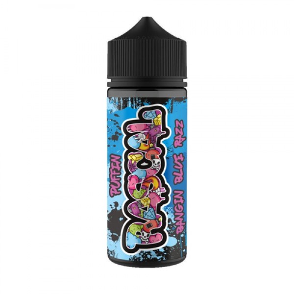 BANGIN BLUE RAZZ E LIQUID BY PUFFIN RASCAL 100ML 7...